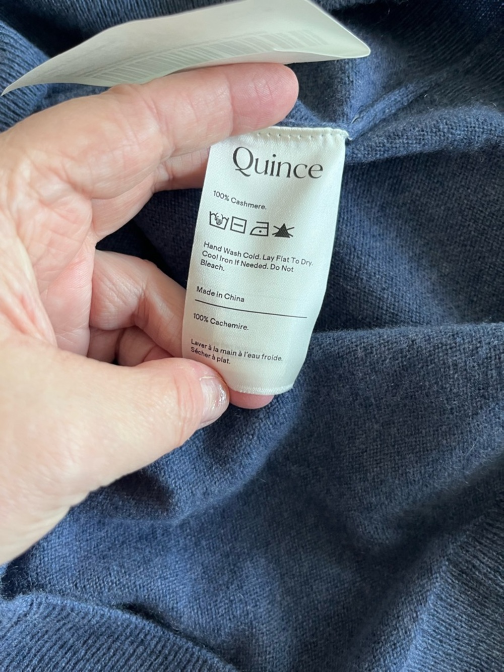NWT Quince Crewneck Sweater in Heather Storm Blue Size Medium - Picture 6 of 8